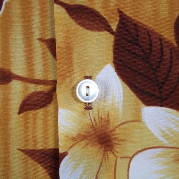 Pomare Hawaii 80s Vintage Hawaiian Aloha Camp Shirt Mens Lg Hibiscus Plumeria - Picture 5 of 9
